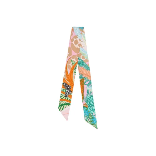 HERMES Twilly Хлорофибра Поливинилхлорид Шелковые шарфы Апельсин Унисекс