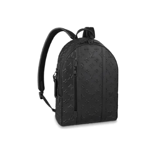 LOUIS VUITTON Тисненая коровья кожа рюкзак мужской черный