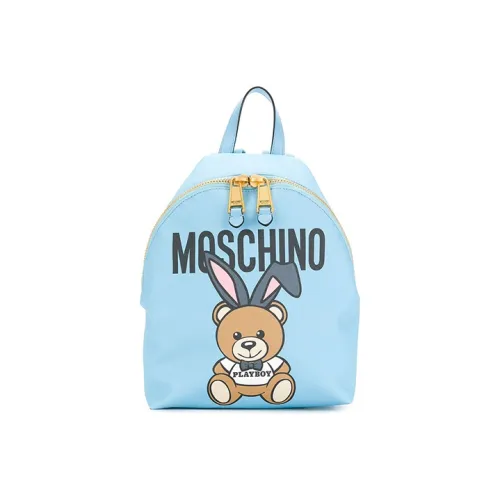 MOSCHINO Тедди Полиуретан Рюкзак Медведь Сумка Женская Синяя