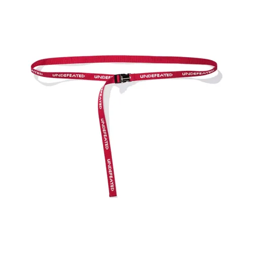 UNDEFEATED Буква Жаккард Ткань Вязаные Кожаные Ремни Унисекс Красный