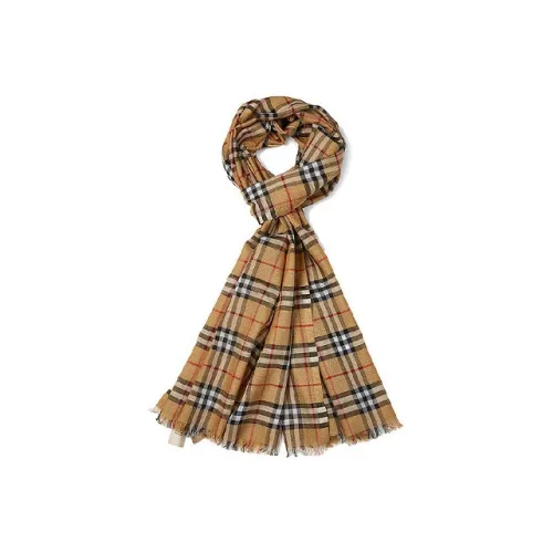 Шарфы Burberry Wool Knit Унисекс Коричневый