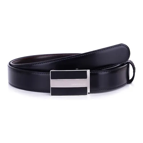 MONTBLANC Ремни из коровьей кожи, черные, мужские