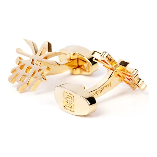 MUSTKOO Нержавеющая сталь, золотое покрытие, запонки унисекс