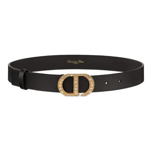 DIOR Кожаные ремни, черные, женские