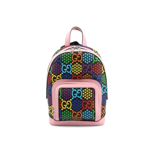 GUCCI Canvas с кожаными вставками рюкзак женский розовый многоцветный Candy Color