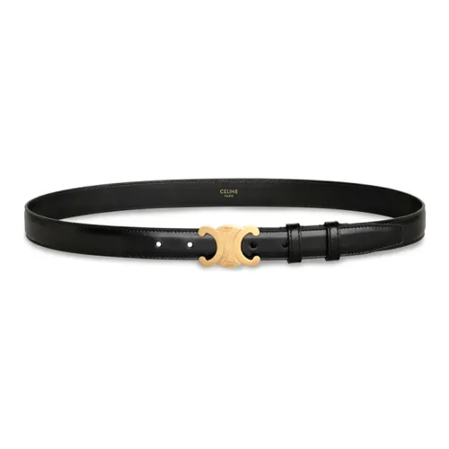 CELINE Ремни из коровьей кожи женские черные ширина 2,5 см