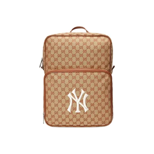 GUCCI Canvas с кожаными вставками рюкзак унисекс бежевый