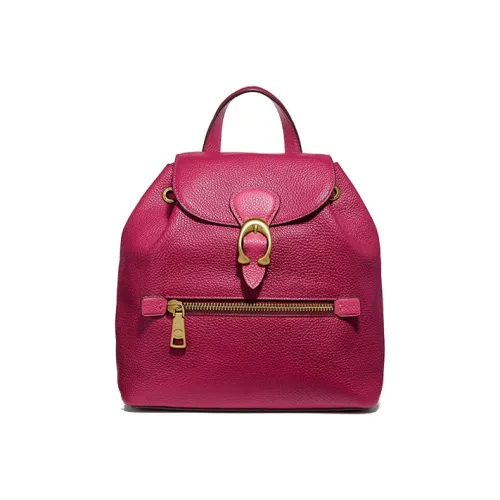 COACH Evie Кожа Рюкзак Маленький Женский Розовый Красный