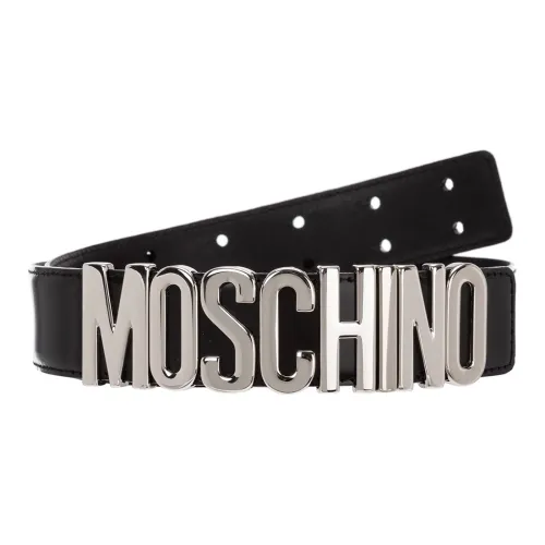 MOSCHINO Коровья кожа Ремни Черный Унисекс