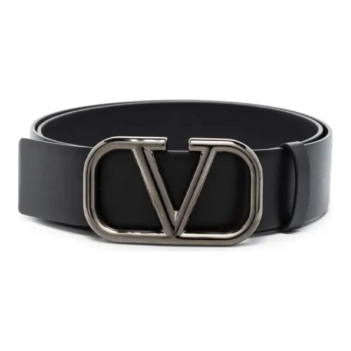 Valentino Ремни из коровьей кожи Мужской Черный Ширина 4CM