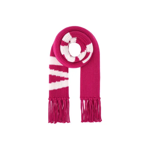 VERSACE Вязаный шарф из шерсти, розовый, женский
