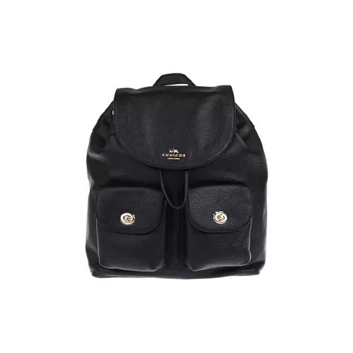 COACH Billie Коровья кожа Рюкзак Большой Женские Черный