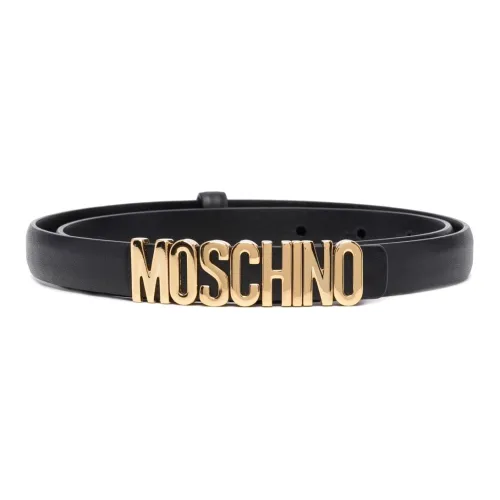 MOSCHINO Ремни из коровьей кожи, черные, женские