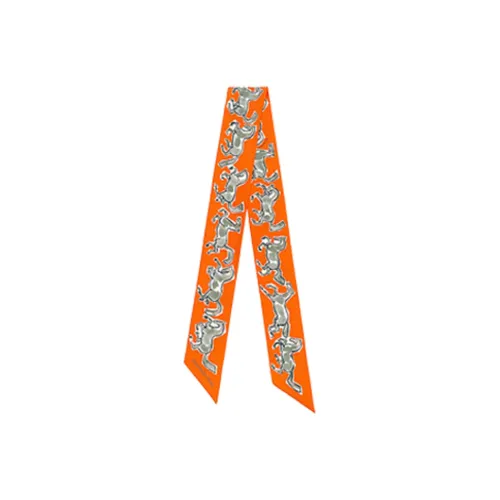 HERMES Шелковые шарфы Женские Апельсин