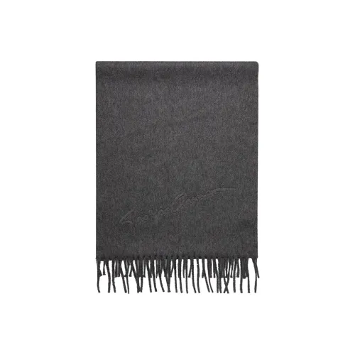 Giorgio Armani Кашемир Вязаные шарфы Серый Унисекс