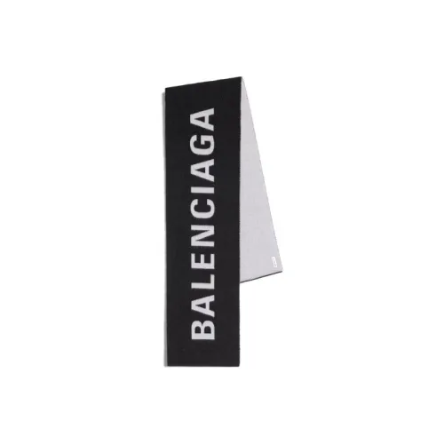BALENCIAGA Шарфы из шерсти Wool Knit Черно-белая панда Унисекс