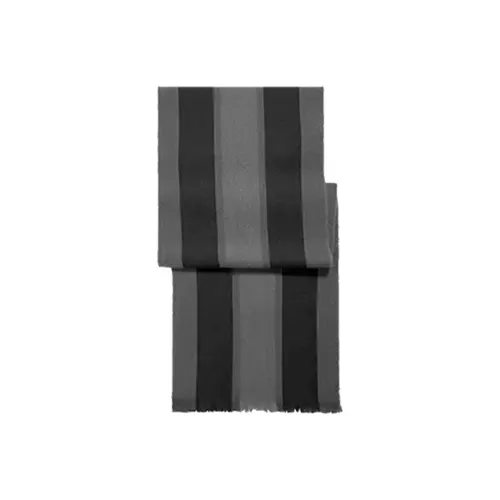 COACH Вязаные шарфы Черный Серый Полосы Мужской