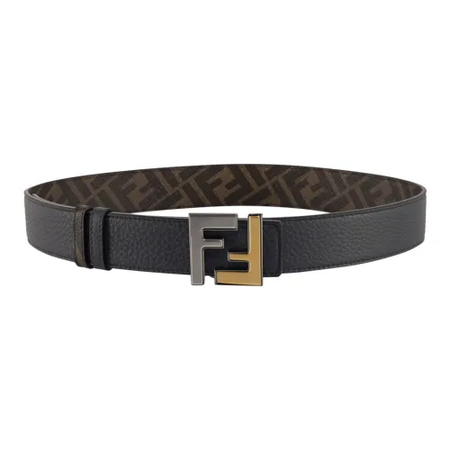 FENDI Кожаные ремни Мужской Черный Ширина 3,5 см