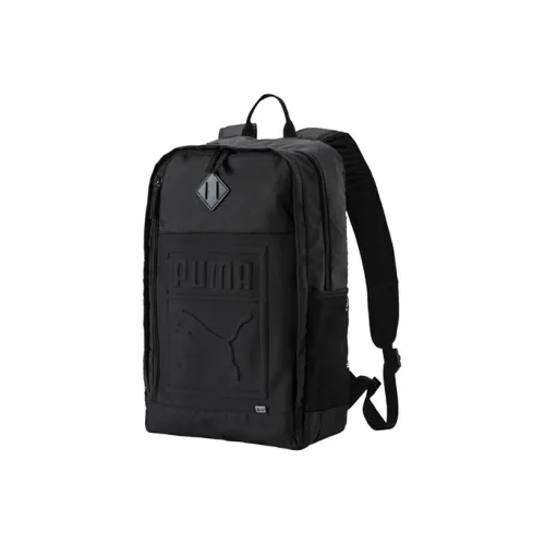 PUMA Artificial Leather Fabric Backpack Standard Unisex Black