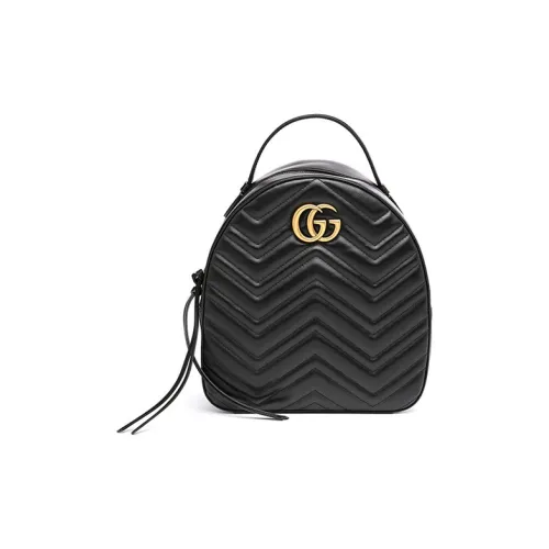 GUCCI Quilted кожа рюкзак средний женский черный