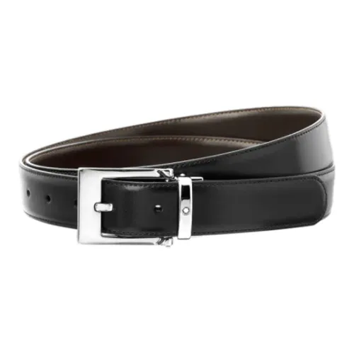 MONTBLANC Кожаные ремни Мужской Черный Ширина 3 см