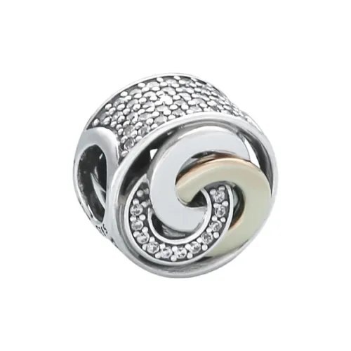 Pandora Sterling Silver 925 пробы с цирконом, позолоченные ювелирные аксессуары, серебряные женские