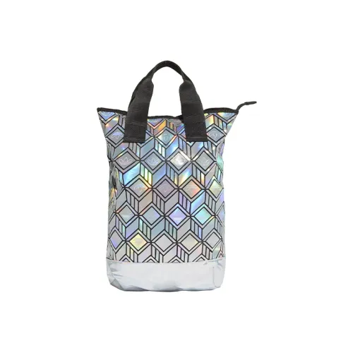 Adidas Originals Artificial Leather Backpack Рюкзак Стандартный Унисекс Ослепительный Цвет Серебряный