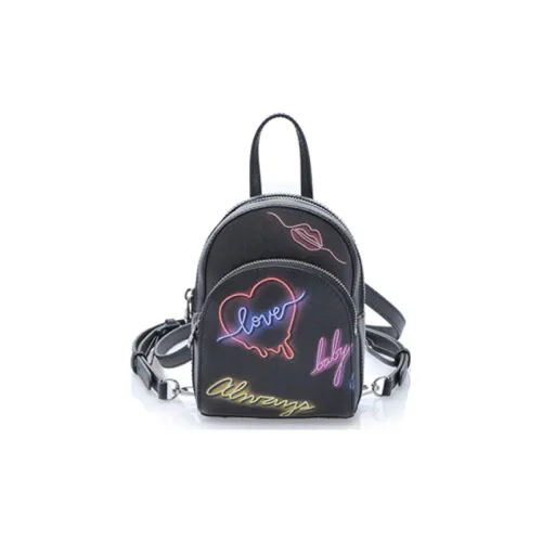 PINKO Кожа Рюкзак Мини Женский Черный