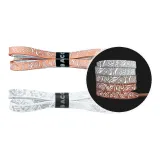 Белый Пейсли 3M Светоотражающие Шнурки*1 пара + Градиент Кораллово-Оранжевый Пейсли 3M Шнурки*1 пара