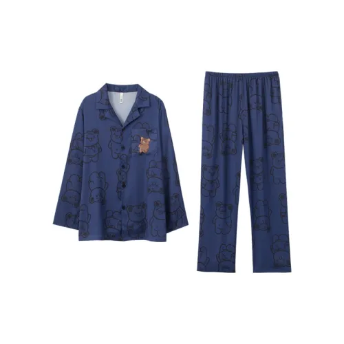 DAMOS·LOVE Темно-синий Синий Мужской Пижамный Комплект