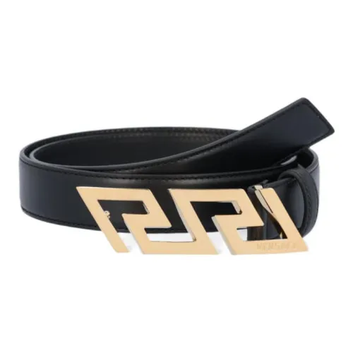 VERSACE Кожаные ремни Мужской Черный 3 см