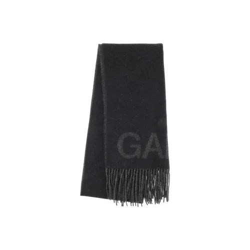 GANNI Шерпа из шерсти шарфы черный унисекс