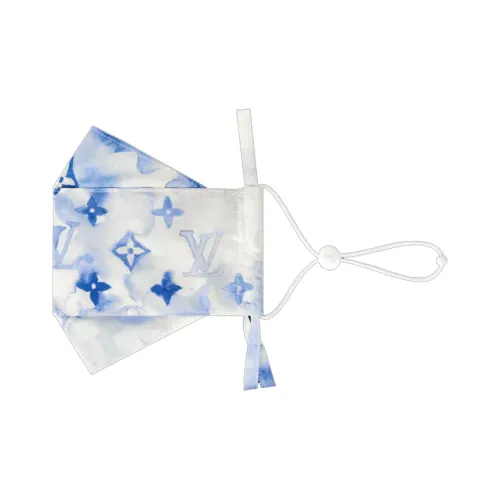 LOUIS VUITTON Монограмма Хлопковая ткань Маски для лица Синие Унисекс