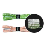 Градиентная травяная зелень Пейсли 3M шнурки * 1 пара + градиентная кораллово-оранжевая Пейсли 3M светоотражающие шнурки * 1 пара