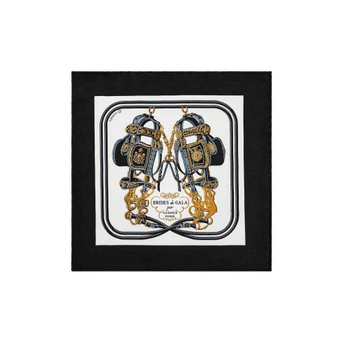 HERMES Шелковые шарфы Женские Черный