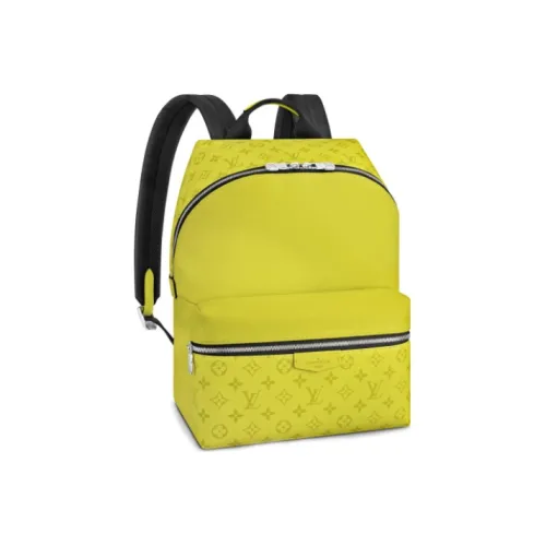 LOUIS VUITTON Discovery Холст и Кожаный Рюкзак Маленький Мужской Желтый