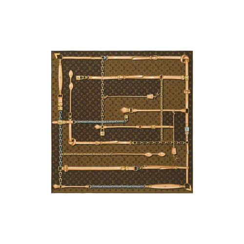 LOUIS VUITTON Monogram Confidential Шелковые шарфы для женщин