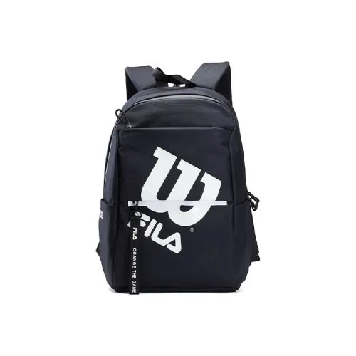 FILA × Wilson Tenis Коллаборация Ткань Рюкзак Стандартный Унисекс Морской Синий