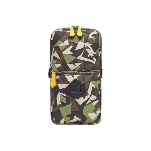 FENDI Nylon с кожаными вставками рюкзак мужской многоцветный