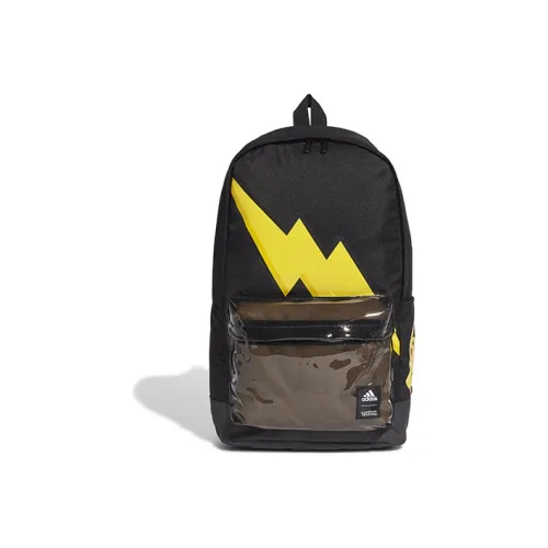 Adidas Neo Pokémon Pikachu Коллаборация Переработанный полиэстер Рюкзак Стандартный Унисекс Черный