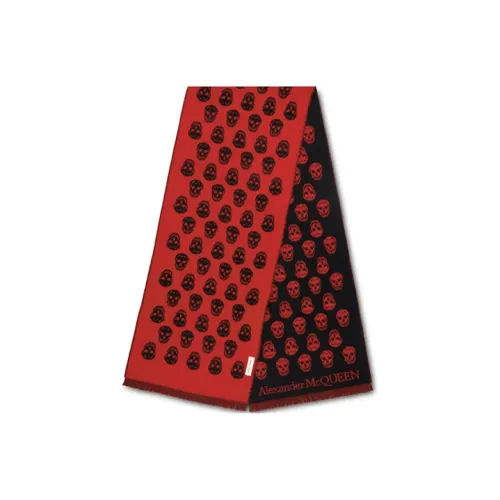 Alexander McQueen Шарфы из шерсти Wool Knit Красный Унисекс