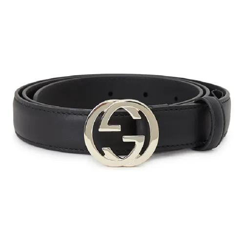 GUCCI Ремни из коровьей кожи женские черные ширина 2,5 см