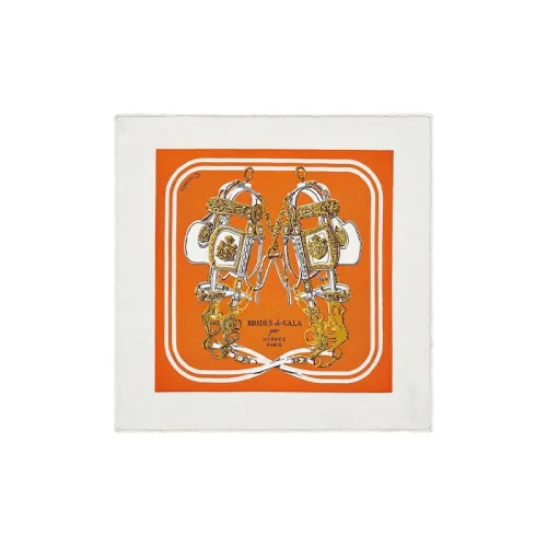 HERMES Шелковые шарфы Женские Апельсин