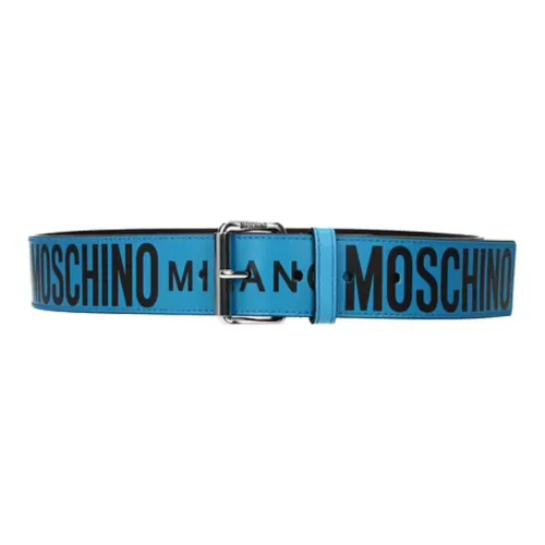 MOSCHINO Кожаные ремни, синий, унисекс