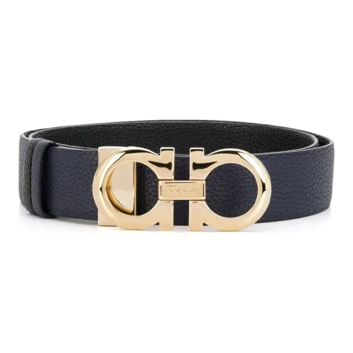 Ferragamo Ремни из коровьей кожи женские черные 3,5 см