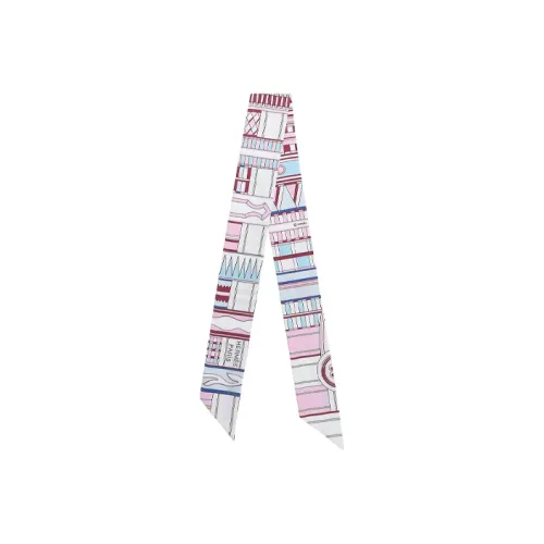 HERMES Шелковые шарфы Женские Розовый Красный Небесный Синий Бордовый