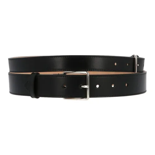Alexander McQueen Ремни из коровьей кожи, черные, женские