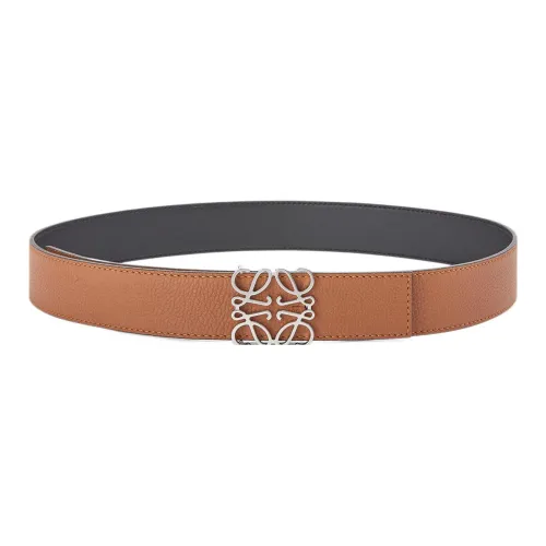 LOEWE Ремни из коровьей кожи Мужской Коричневый 3,5 см