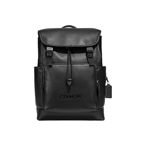 COACH League Коровья кожа Дорожная сумка Рюкзак Большой Мужской Черный