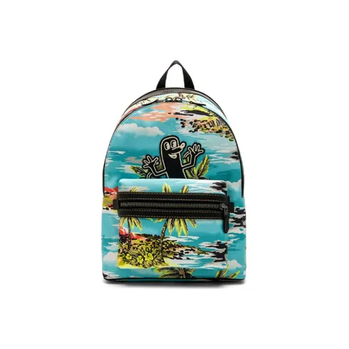 COACH ACADEMY Нейлон Дубленая кожа Рюкзак Мужской Цветной синий